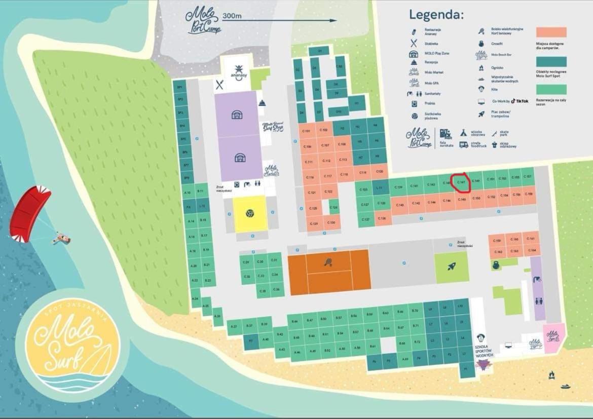 Feriehus Przyczepa 2022 Molo Surf *